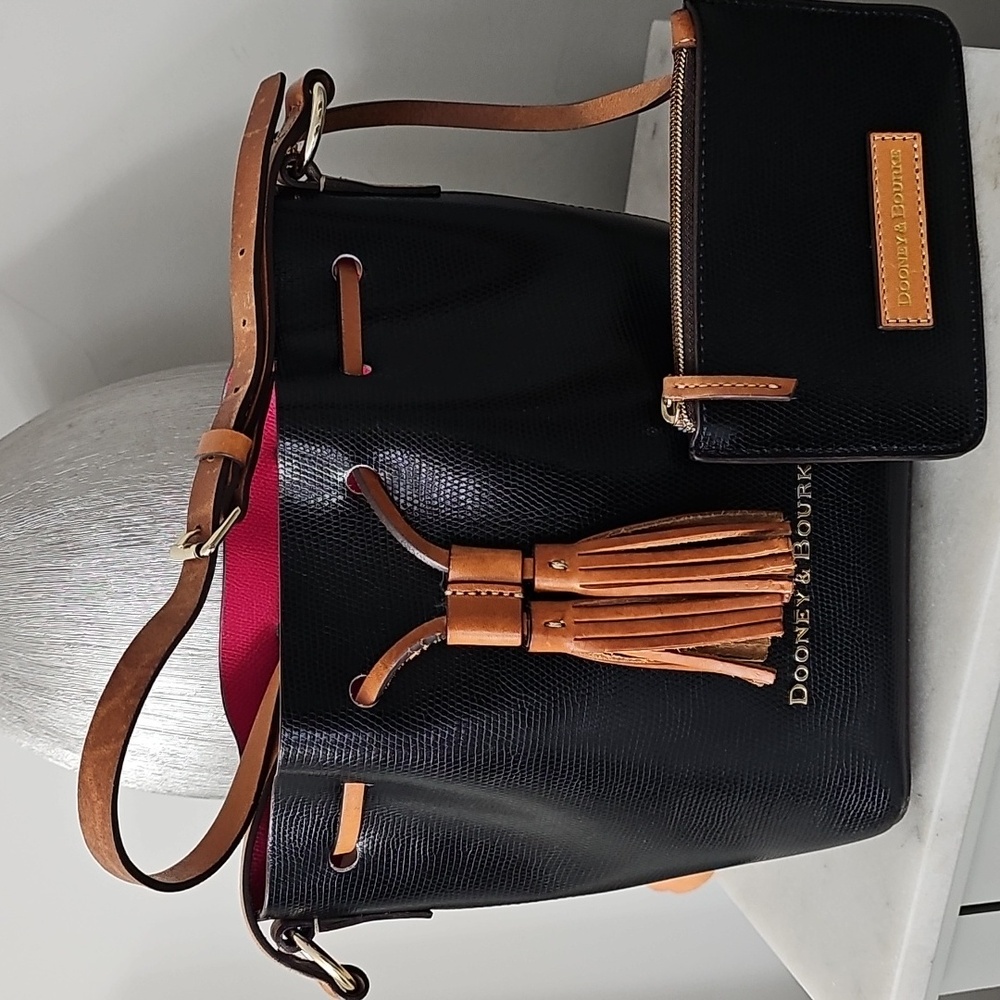 Dooney & Burke Sienna Serena Bucket Bag - Picture 1 of 13
